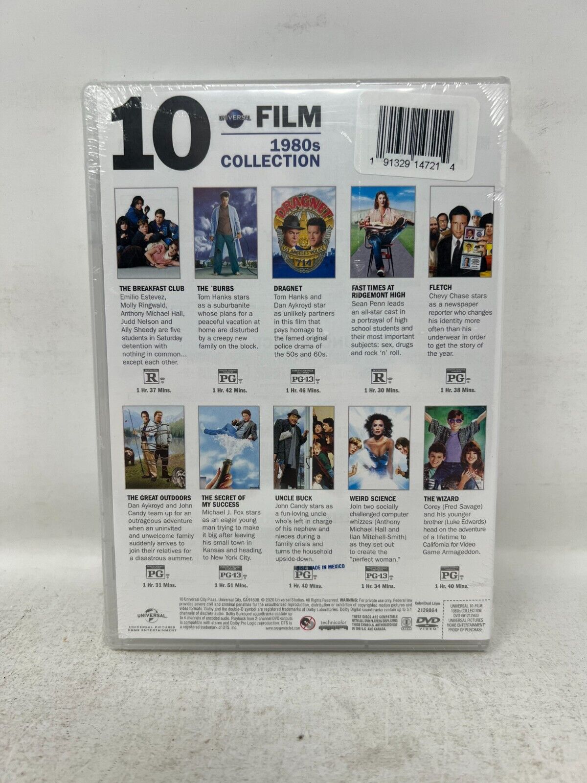 Universal 1980s 10-Film Collection (DVD, 2020) Movie Boxset New and Sealed!!!