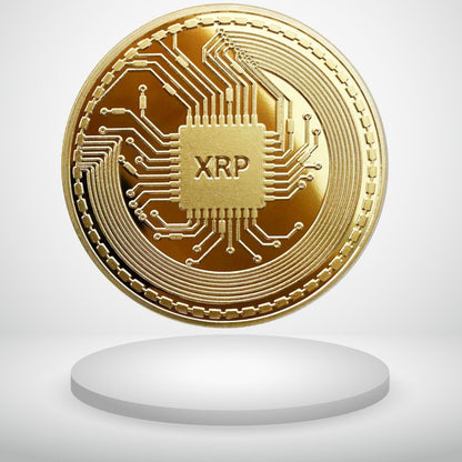 Ripple XRP (18k Gold Plated 2022 Edition) Physical Crypto Coin Novelty Souvenir