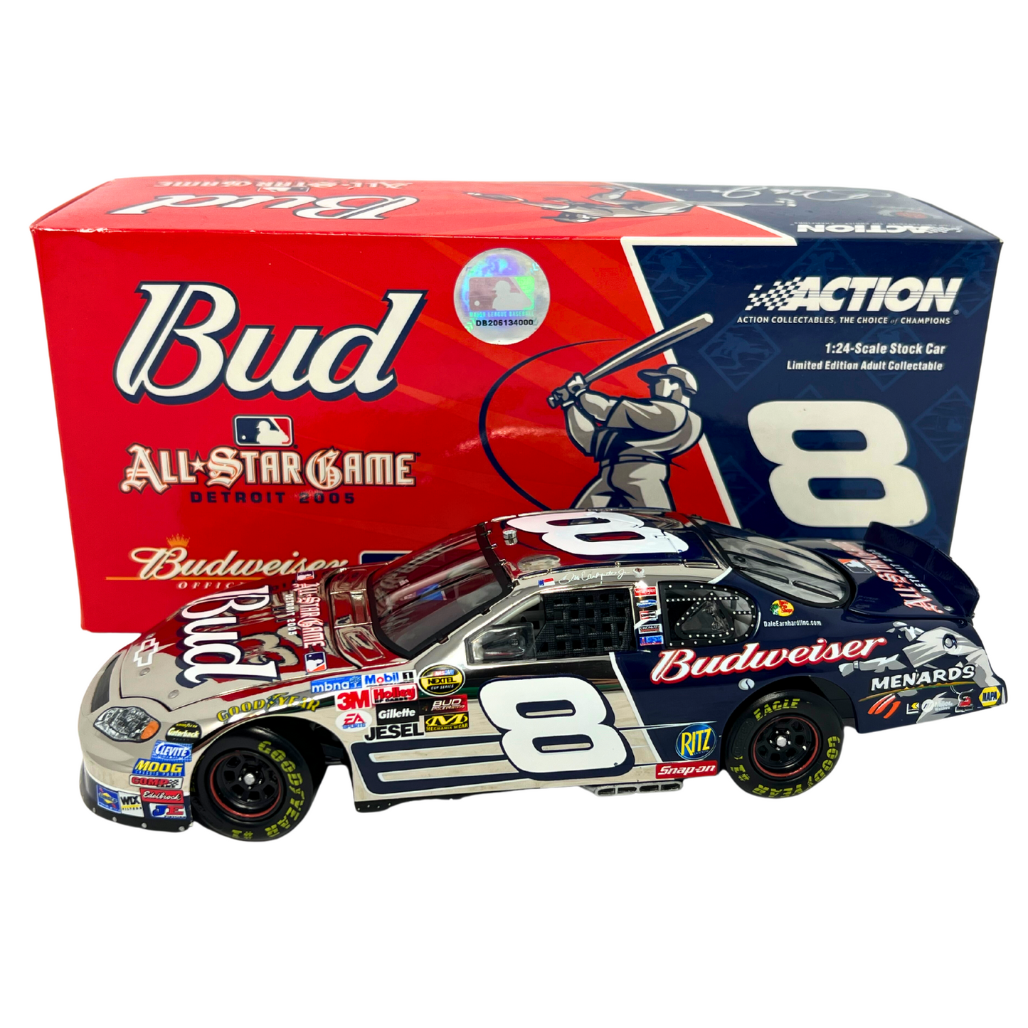 Action Nascar #8 Dale Earnhardt Jr Bud MLB GM Dealers Chrome 2005 1:24 Diecast