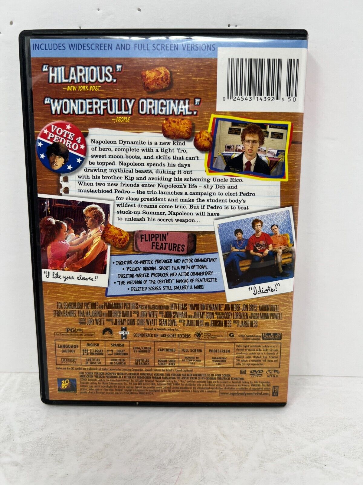 Napoleon Dynamite (DVD, 2004) Comedy Jon Heder Good Condition!!!