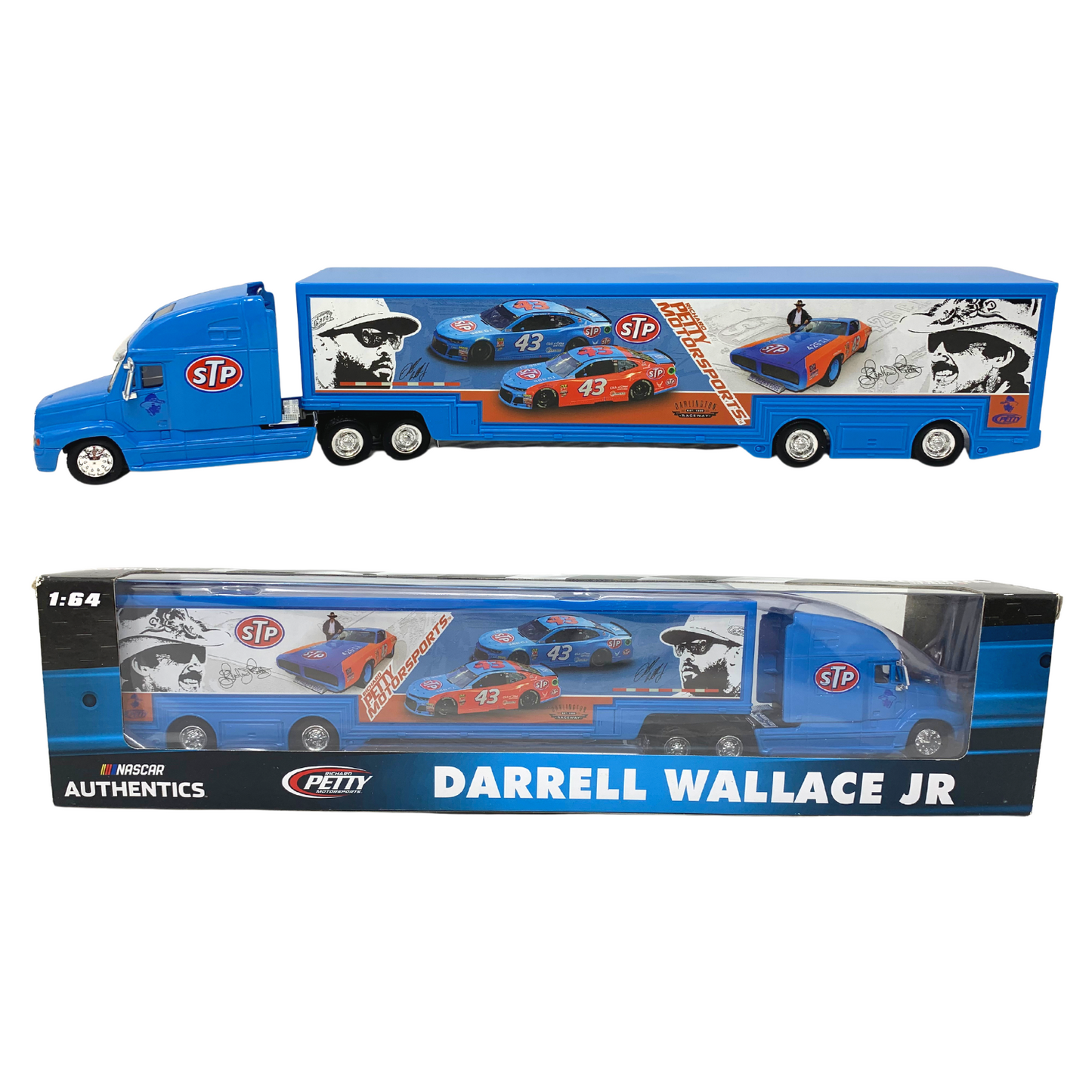 Nascar Authentics #43 STP Darrell Wallace Jr. Transport Hauler 1:64 Diecast