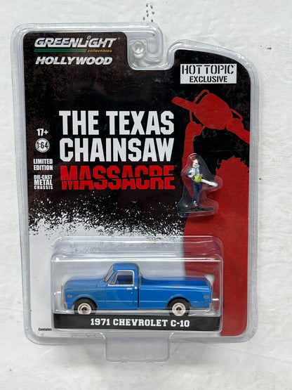 Greenlight Texas Chainsaw Massacre 1971 Chevy C-10 Leatherface Fig 1:64 Diecast