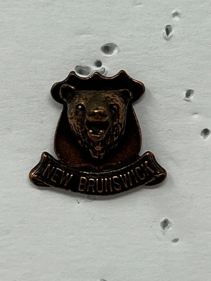 New Brunswick Black Bear Animal Lapel Pin