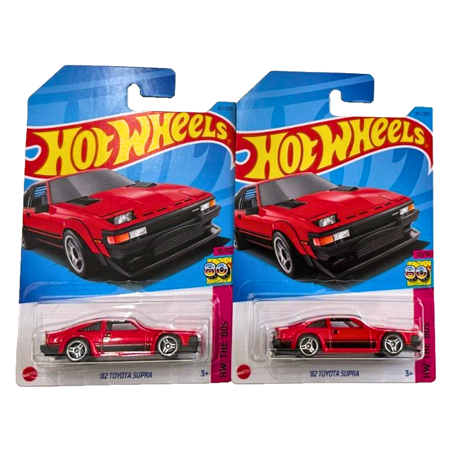 Lot of 2 Hot Wheels The 80s '82 Toyota Supra 1:64 Diecast