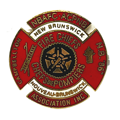 NBACF New Brunswick Association of Fire Chiefs 1986 Emergency Services Lapel Pin