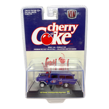 M2 Machines Cherry Coke 1957 Chevrolet 150 Handyman Wagon Gasser 1:64 Diecast