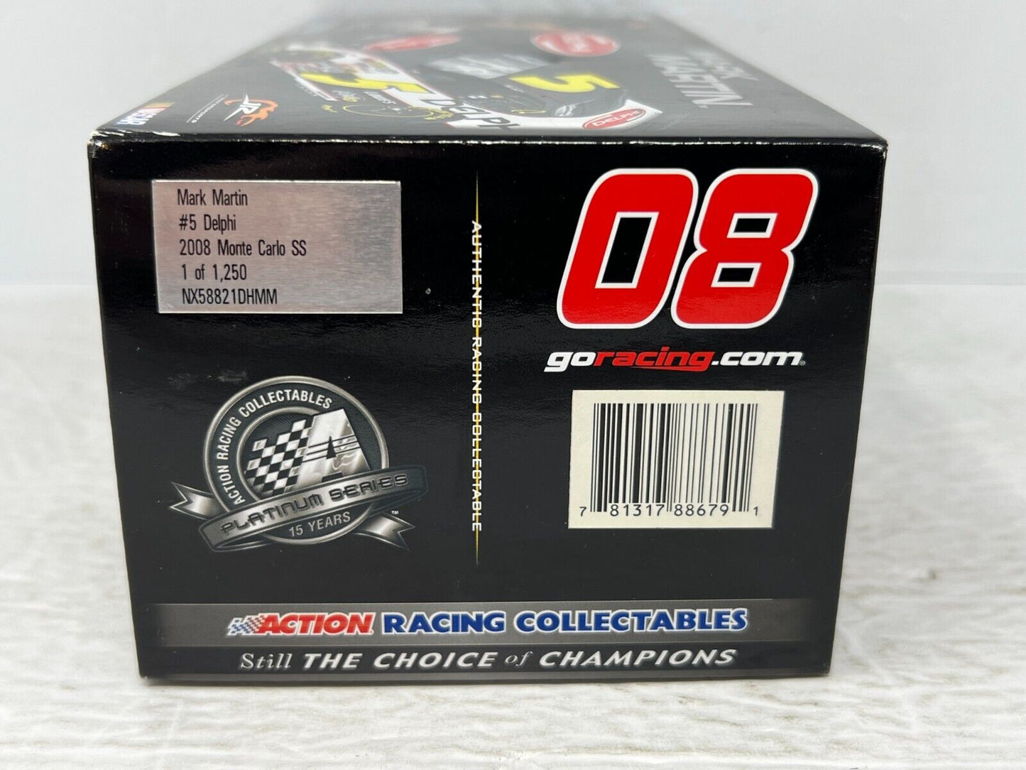 Action Nascar #5 Mark Martin Delphi 2008 Monte Carlo SS 1:24 Diecast