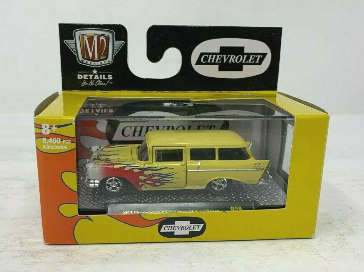 M2 Machines  1957 Chevrolet 150 Handyman Station Wagon R59 1:64 Diecast