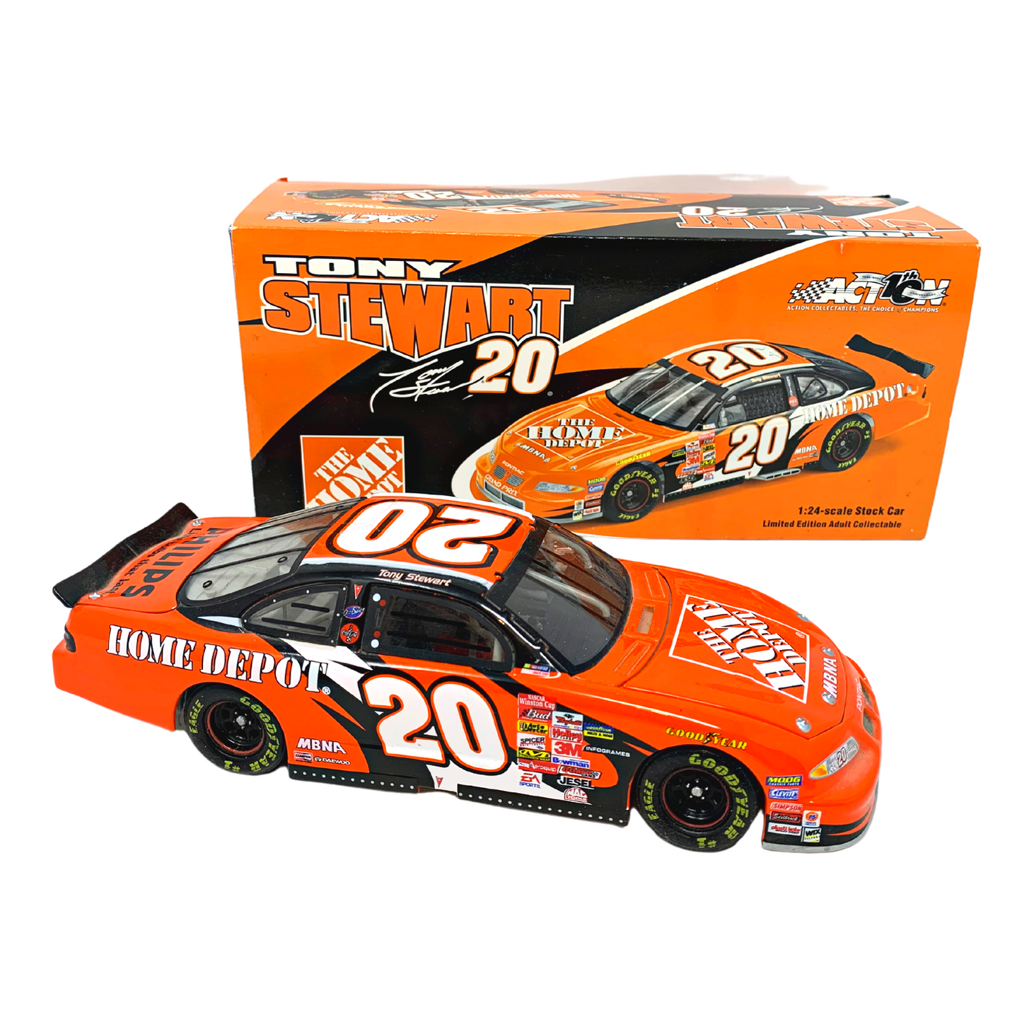 Action Nascar #20 Tony Stewart The Home Depot 1:24 Diecast & McFarlane Figure