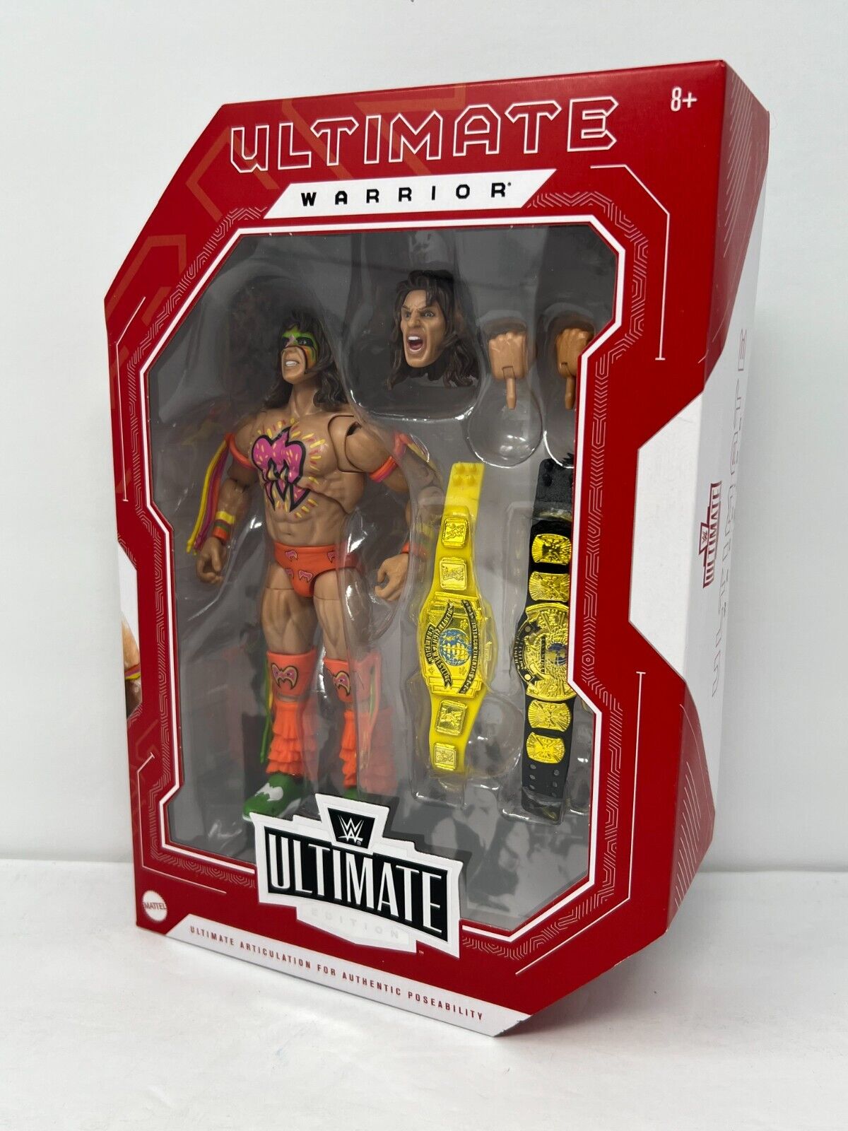 WWE Ultimate Warrior Ultimate Edition Fan Takeover Action Figure W/ Belts Mattel Toys