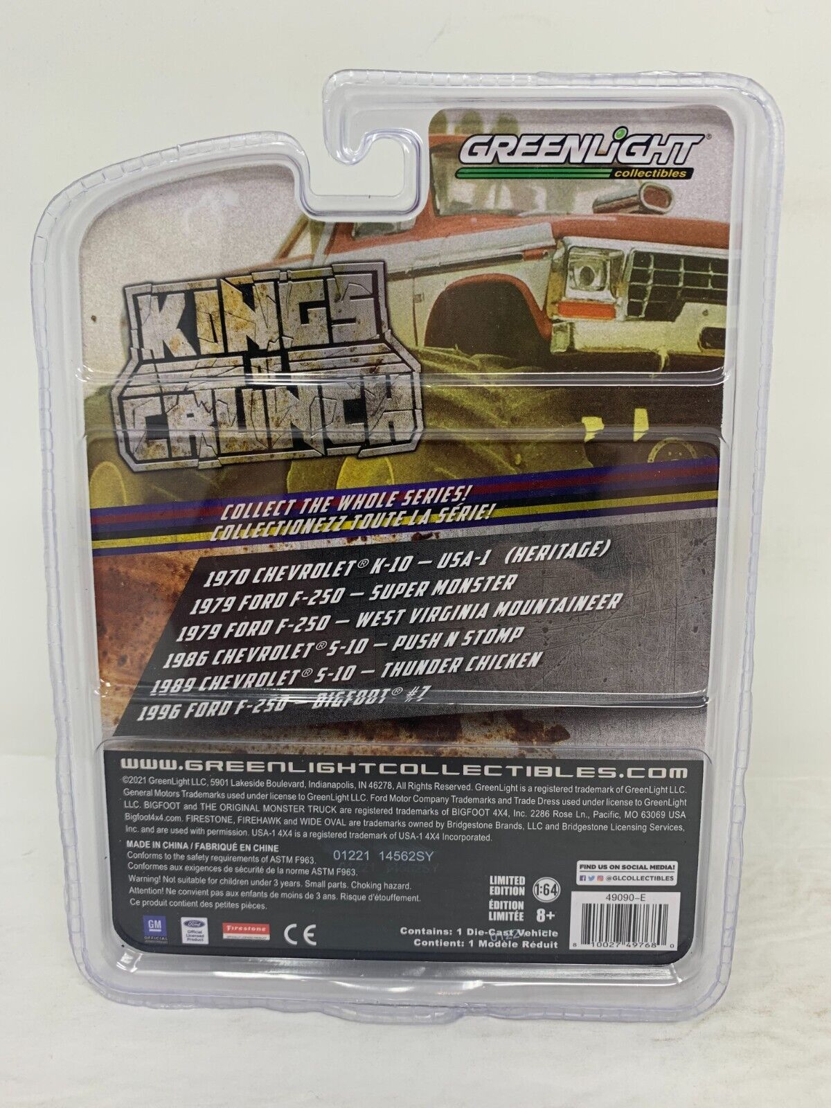 Greenlight Kings of Crunch 1979 Ford F-250 West Virginia Mountainer 1:64 Diecast