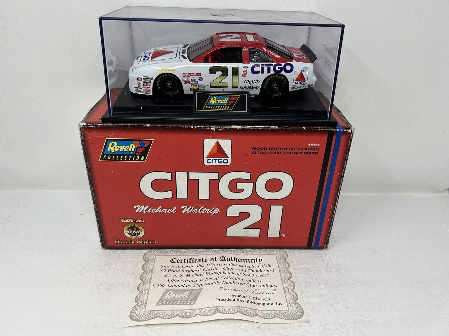 Revell Nascar #21 Michael Waltrip Citgo Wood Brothers 1997 Ford 1:64 Diecast