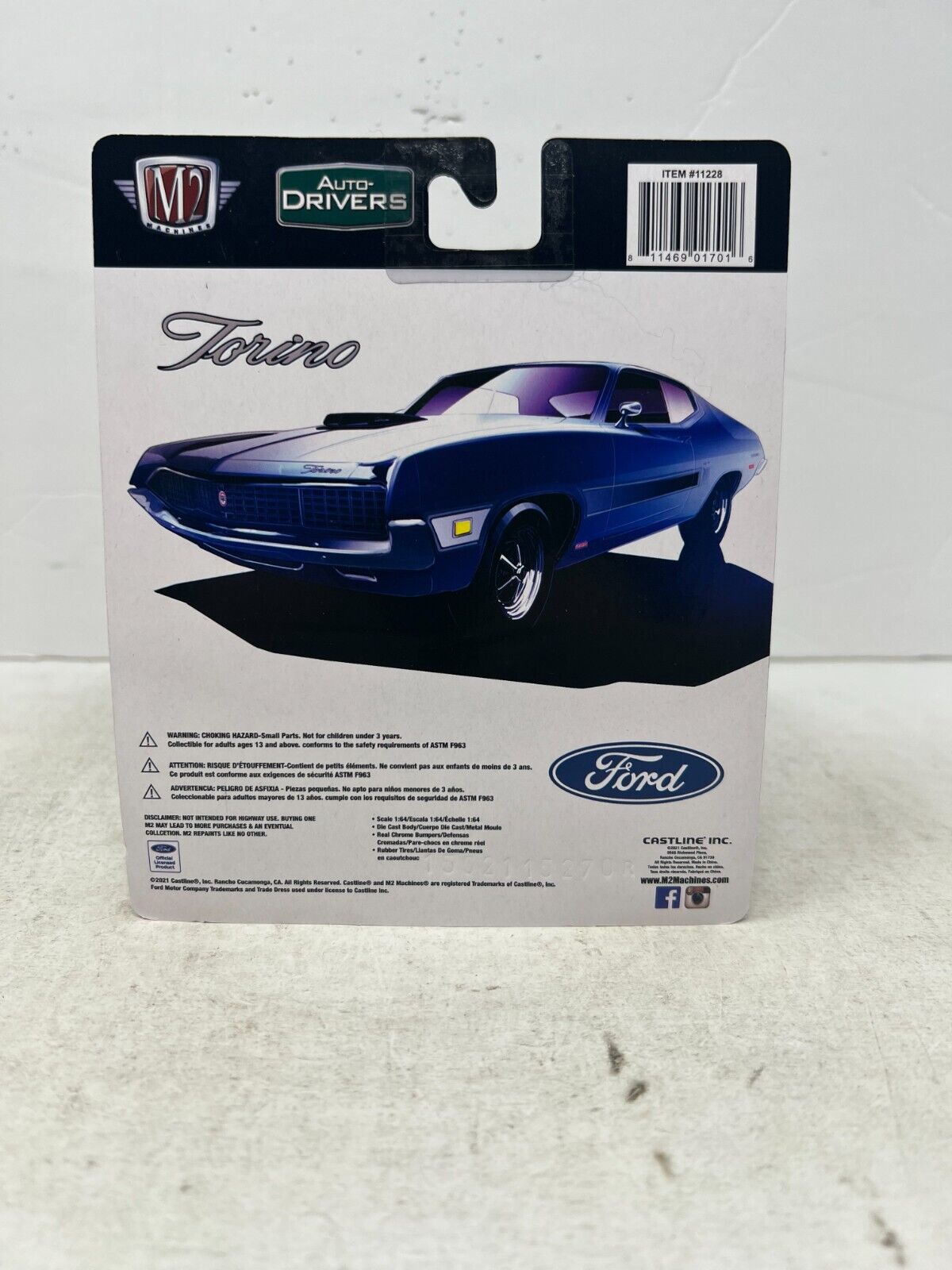 M2 Machines Ford 1970 Ford Torino GT 429 SCJ R82 1:64 Diecast