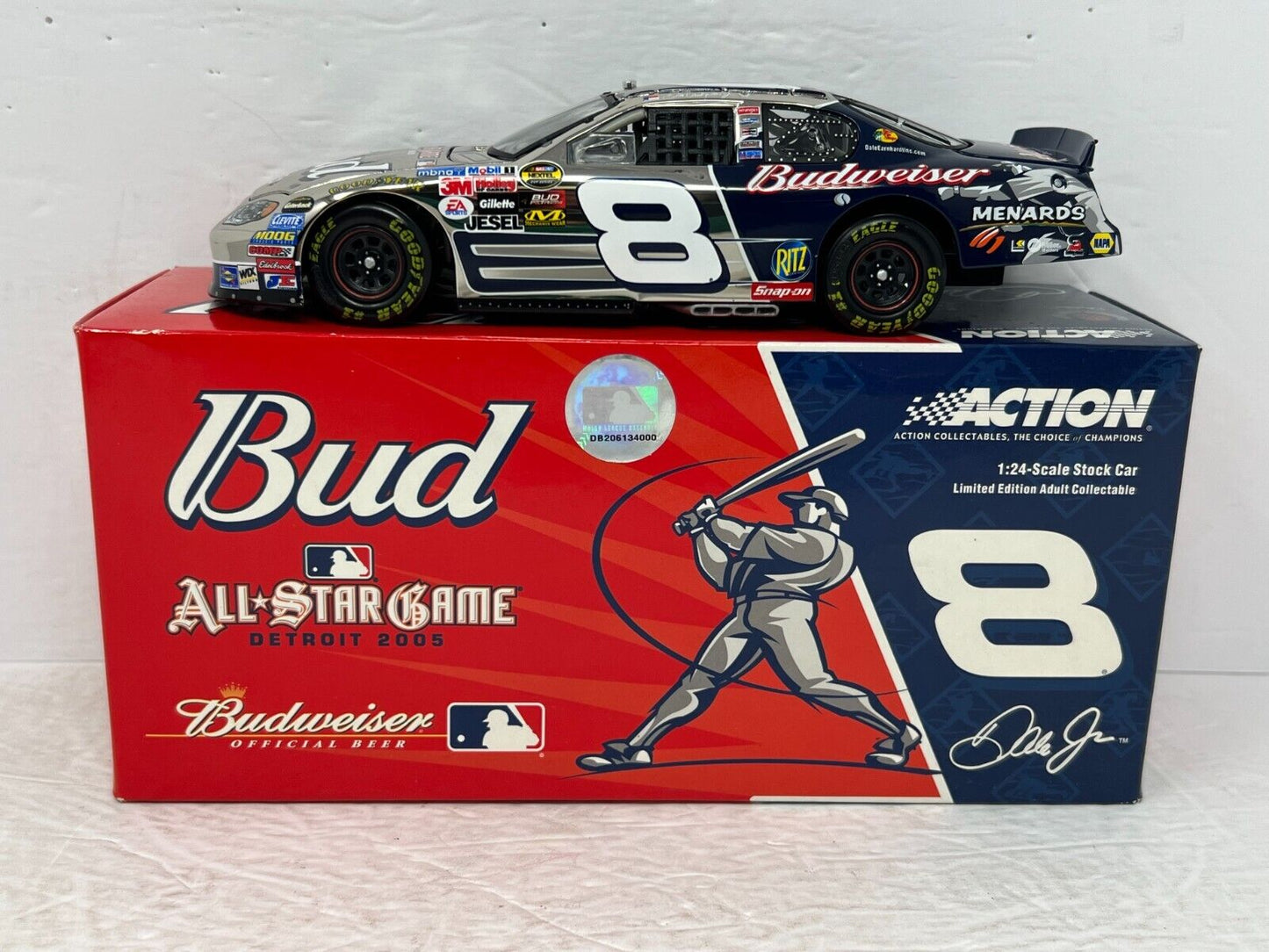 Action Nascar #8 Dale Earnhardt Jr Bud MLB GM Dealers Chrome 2005 1:24 Diecast