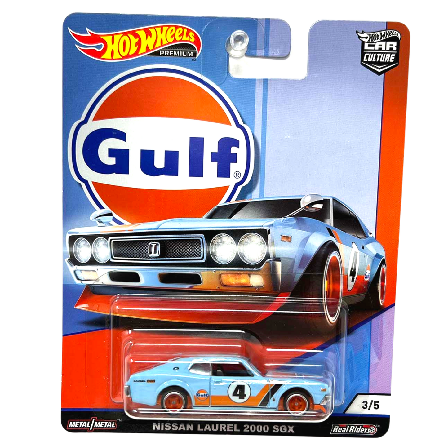 Hot Wheels Premium Car Culture Gulf Nissan Laurel 2000 SGX 1:64 Diecast