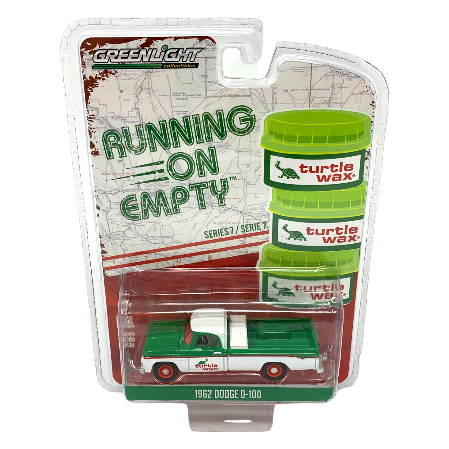 Greenlight Running on Empty Series 7 Turtle Wax 1962 Dodge D-100 1:64 Diecast