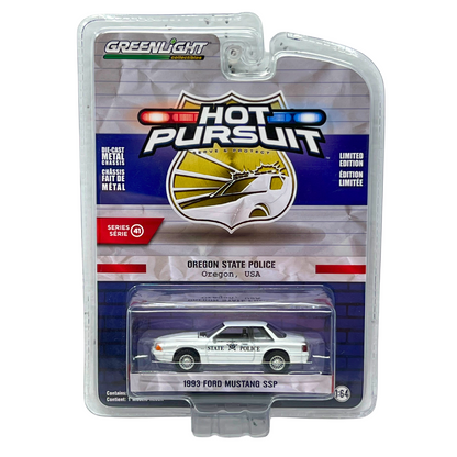 Greenlight Hot Pursuit Oregon State Police 1993 Ford Mustang SSP 1:64 Diecast