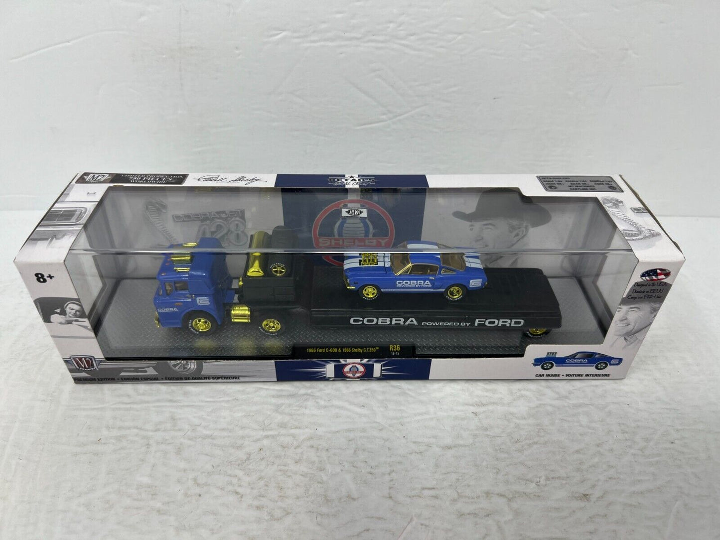 M2 Machines Auto-Haulers Ford C-600 & 1966 Shelby G.T. 350 CHASE 1:64 Diecast