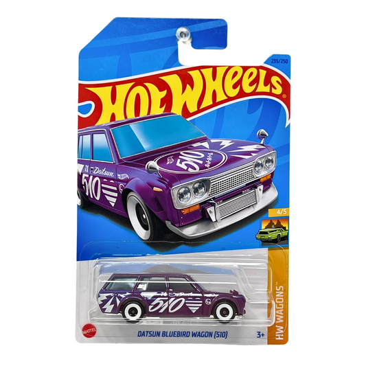 Hot Wheels HW Wagons Datsun Bluebird Wagon (510) JDM 1:64 Diecast Purple