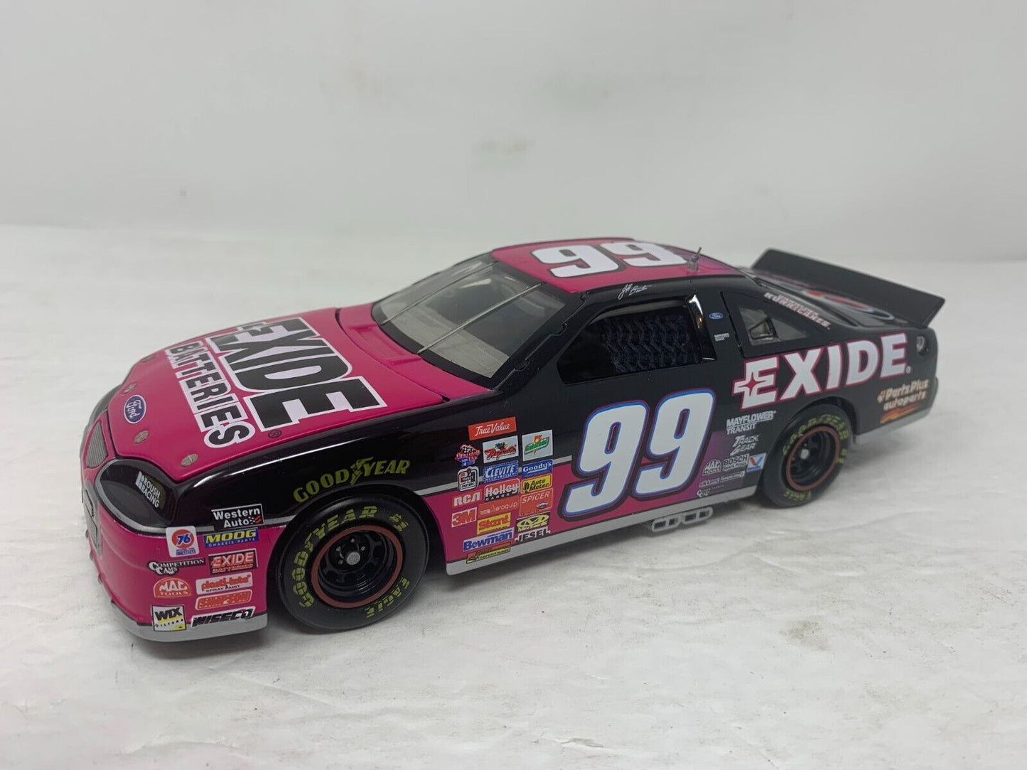 Action Nascar #99 Jeff Burton Hurricanes Exide 1997 T-Bird Elite 1:24 Diecast