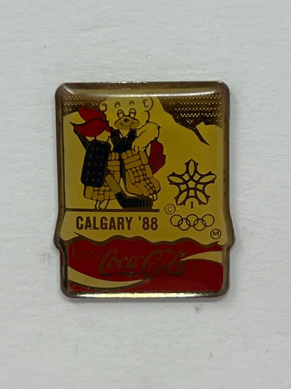 Coca Cola 1988 Calgary Winter Olympic Games (Hockey) Olympics Lapel Pin