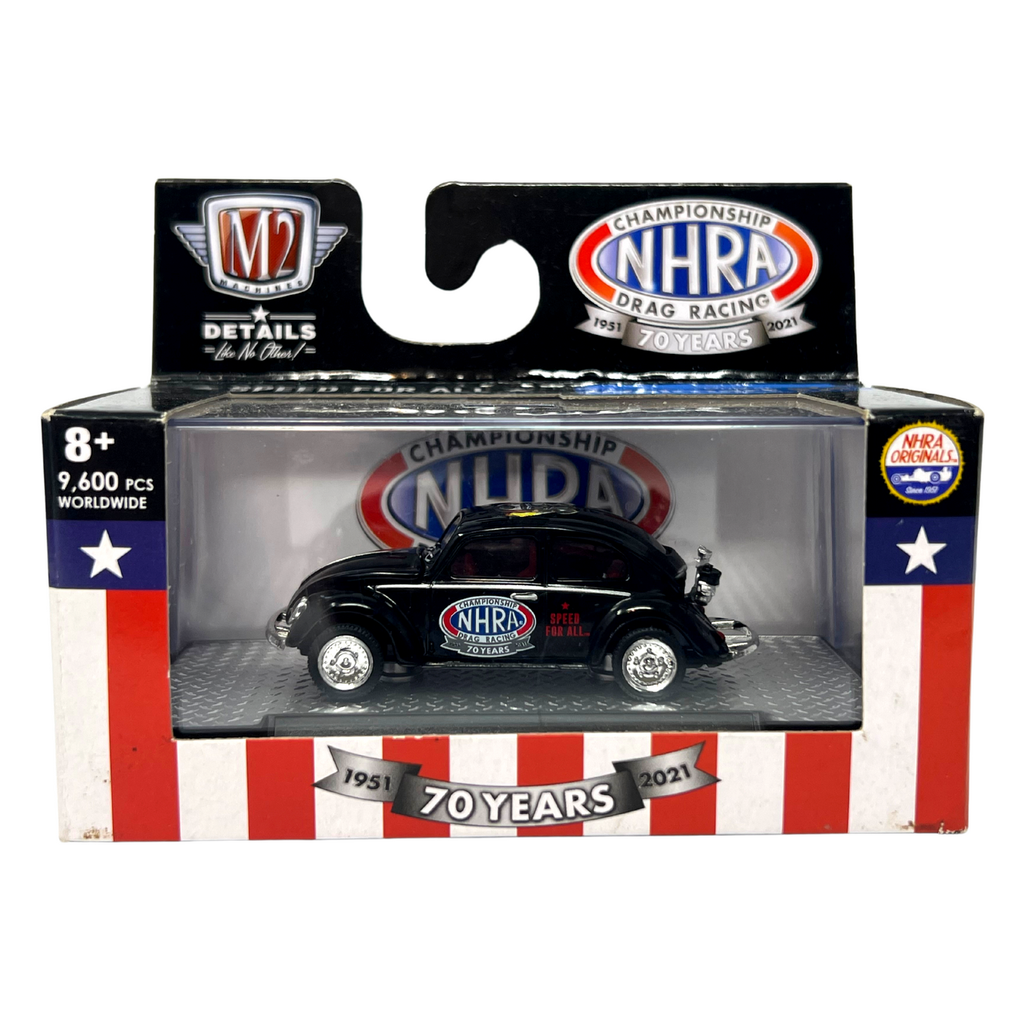 M2 Machines NHRA 1953 VW Beetle Deluxe U.S.A. Model WMTS16 1:64 Diecast