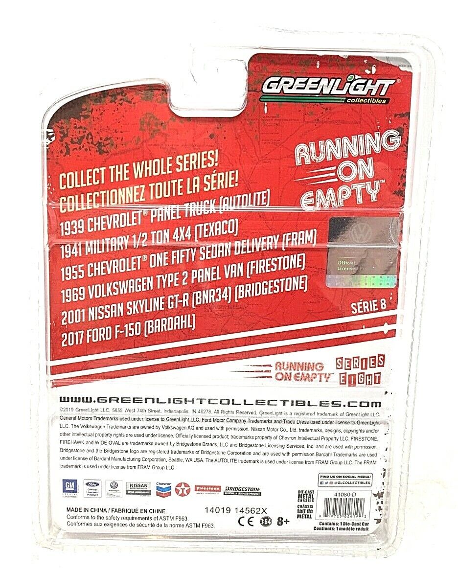 Greenlight Running on Empty 1969 Volkswagen Type 2 Panel Van 1:64 Diecast