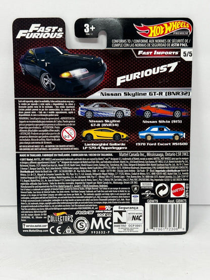 Hot Wheels Premium Fast & Furious Fast Imports Nissan Skyline BNR32 1:64 Diecast