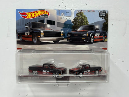 Hot Wheels Premium '83 Chevy Silverado & '91 GMC Syclone 2-Pack 1:64 Diecast