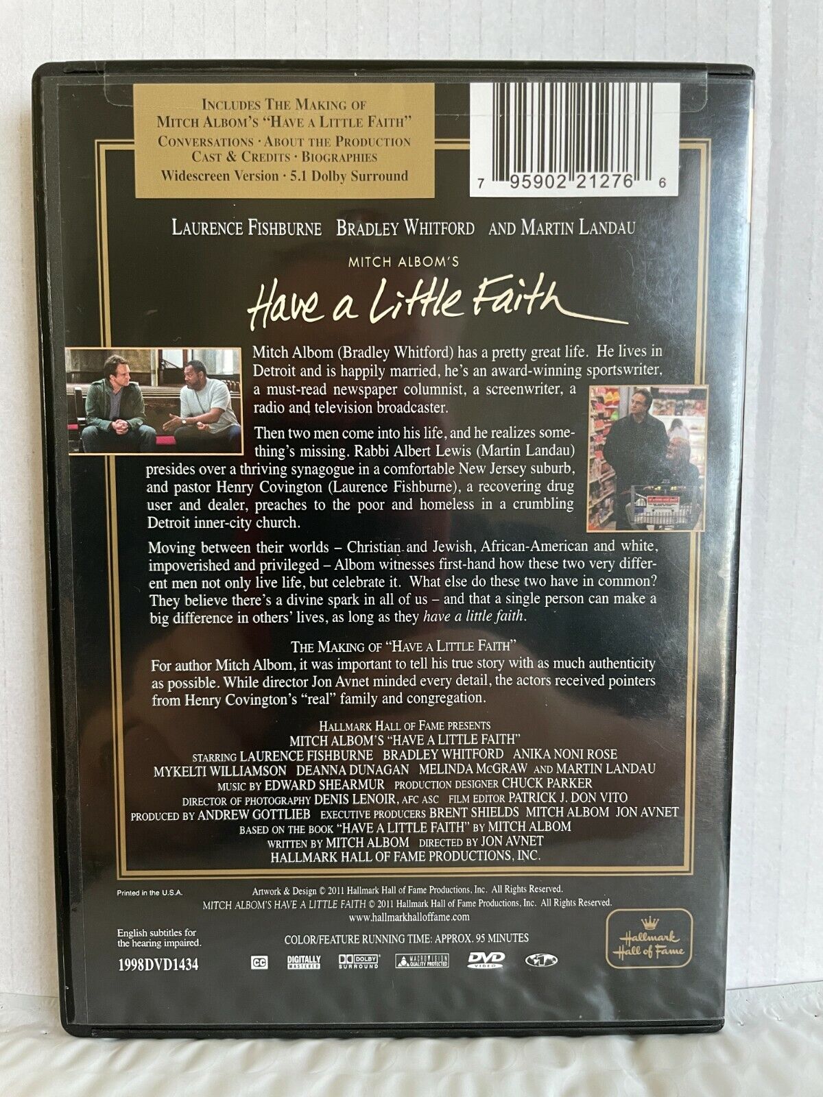 Have a Little Faith (DVD, 2011) Hallmark Hall of Fame Drama Good Condition!!!