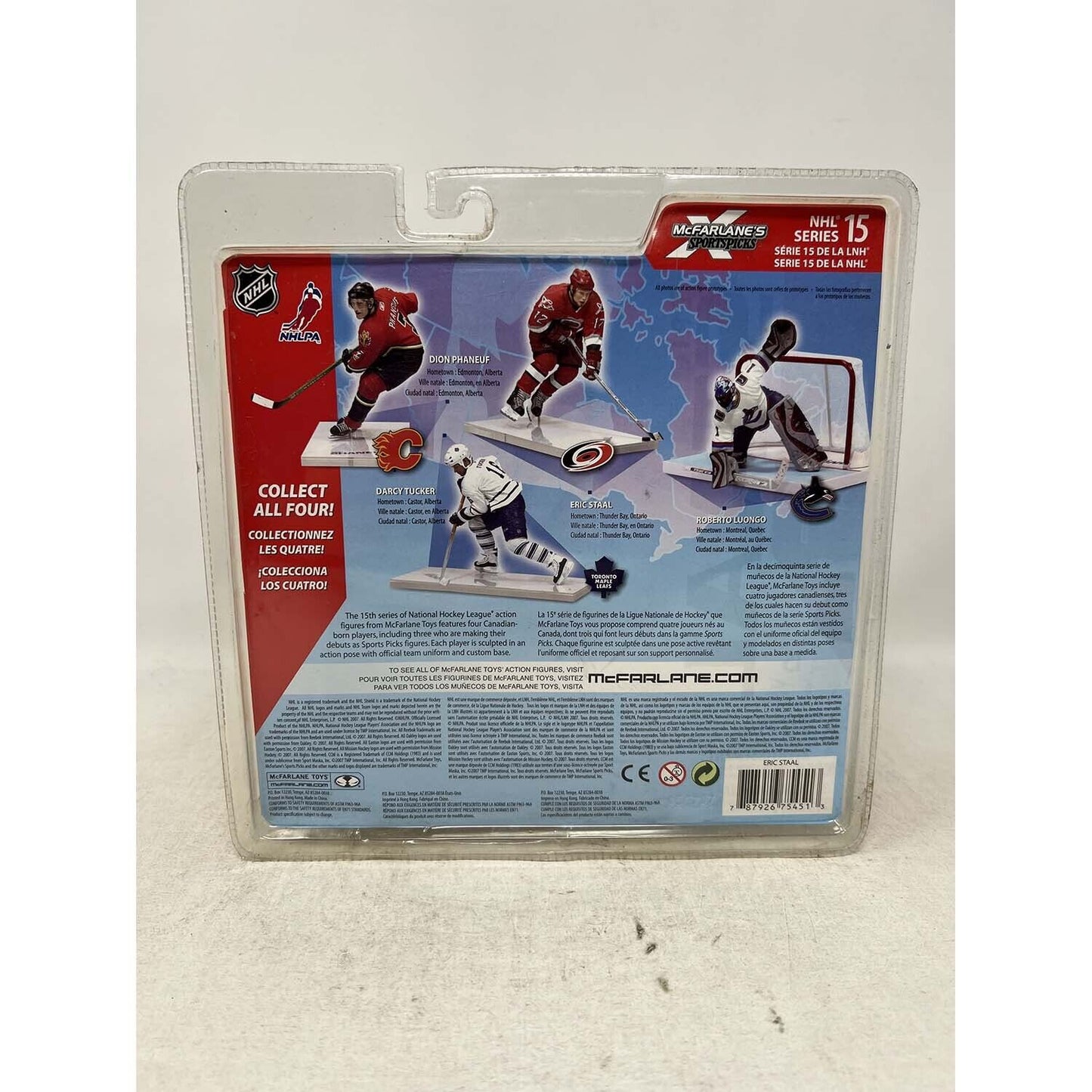 McFarlane NHL Eric Staal Carolina Hurricanes Red Jersey Series 15 Figure