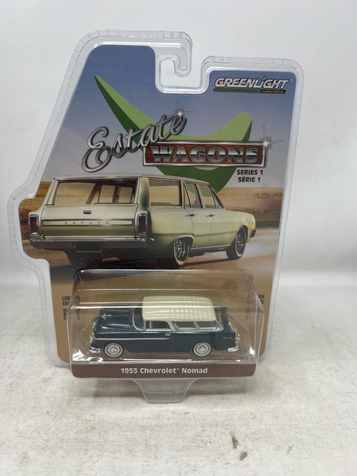 Greenlight Estate Wagons Series 1 1955 Chevrolet Nomad 1:64 Diecast