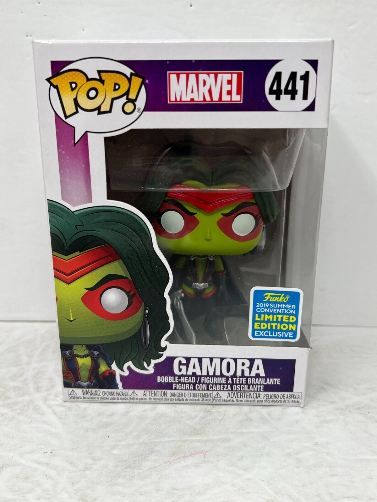 Funko Pop! Marvel #441 Gamora Convention Exclusive Bobble-head Vaulted