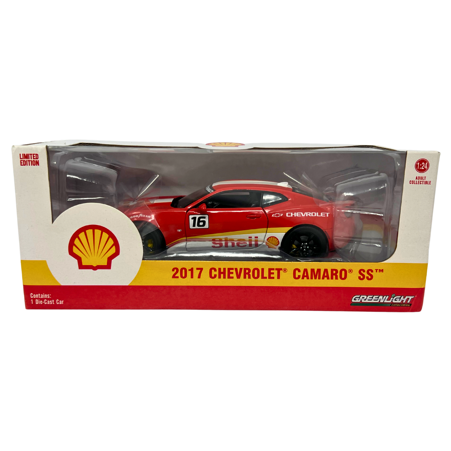 Greenlight Shell 2017 Chevrolet Camaro SS 1:24 Diecast