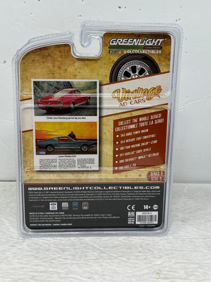 Greenlight Vintage AD Cars 1967 Ford Mustang Shelby GT500 1:64 Diecast