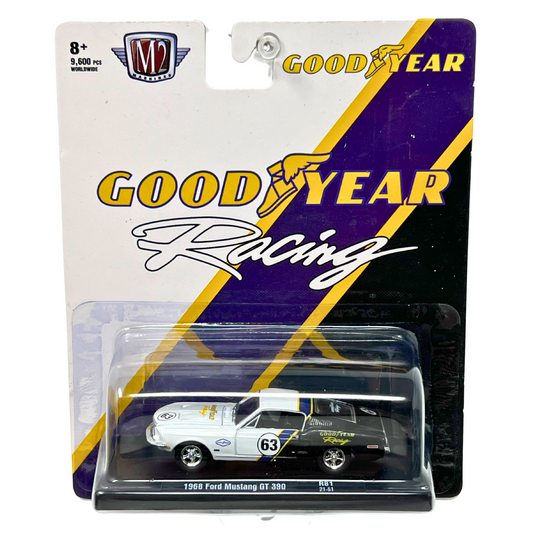 M2 Machines Goodyear Racing 1968 Ford Mustang GT 390 1:64 Diecast
