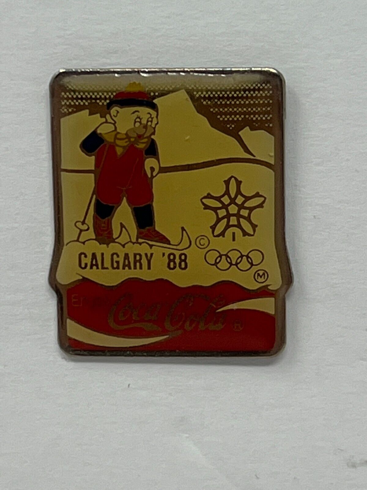 Coca Cola 1988 Calgary Winter Olympic Games (Skiing) Olympics Lapel Pin