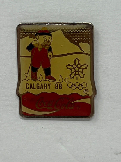 Coca Cola 1988 Calgary Winter Olympic Games (Skiing) Olympics Lapel Pin