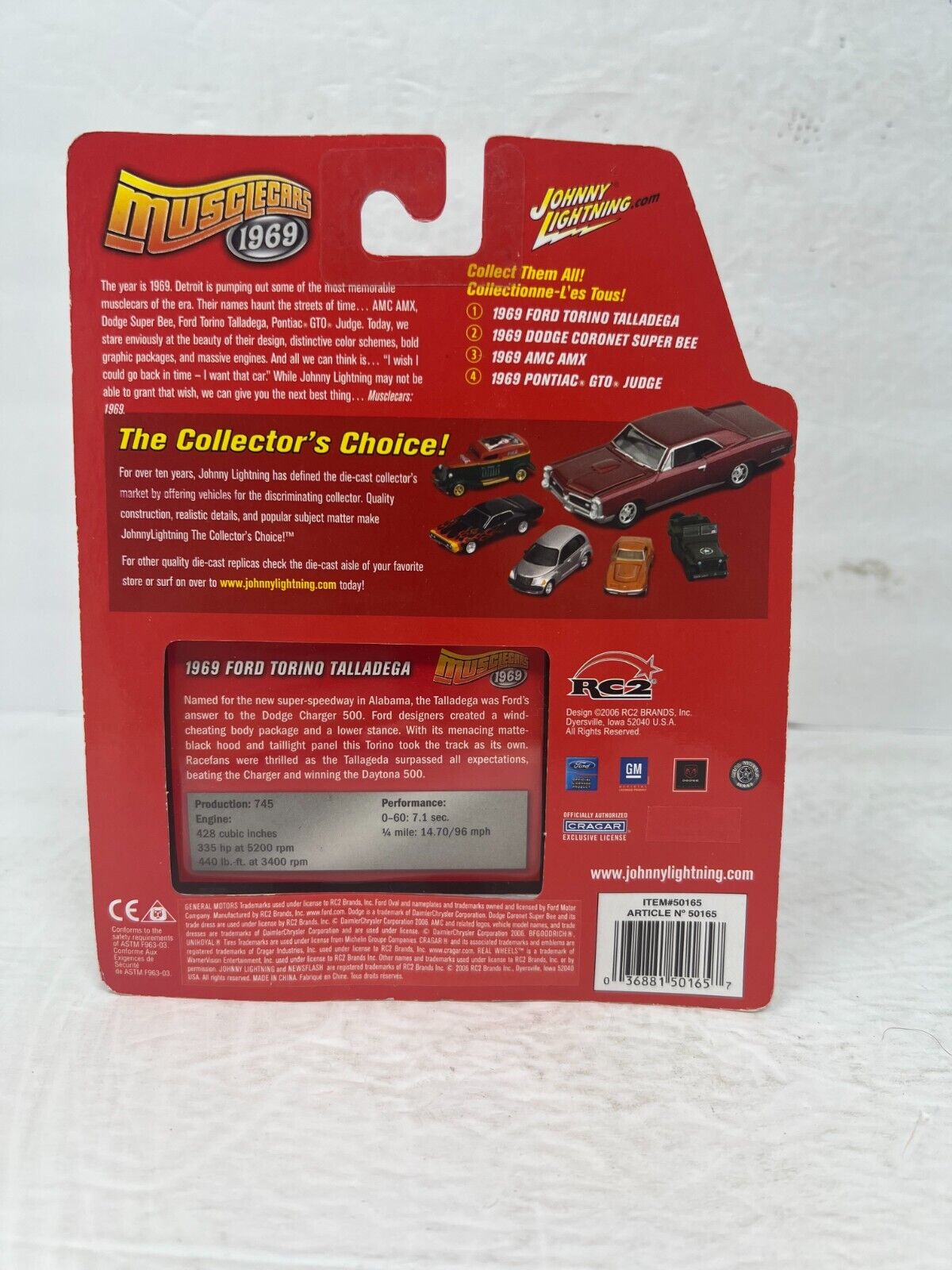 Johnny Lightning Musclecars 1969 Ford Torino Talladega 1:64 Diecast