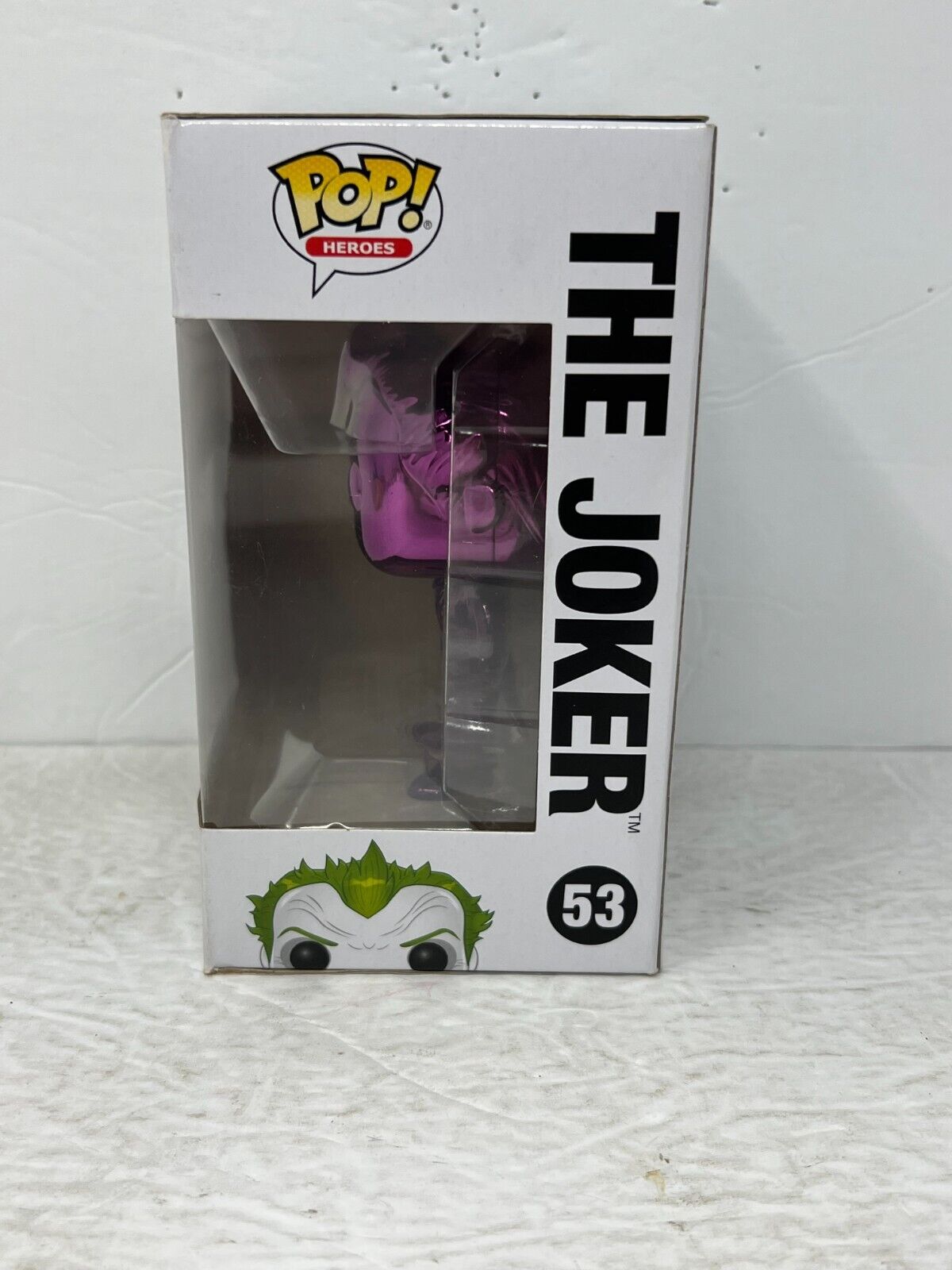 Funko Pop! Heroes Batman Arkham #53 The Joker Purple Chrome Vinyl Figure Vaulted