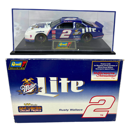 Revell Nascar #2 Rusty Wallace Miller Lite 1997 Ford Thunderbird 1:24 Diecast