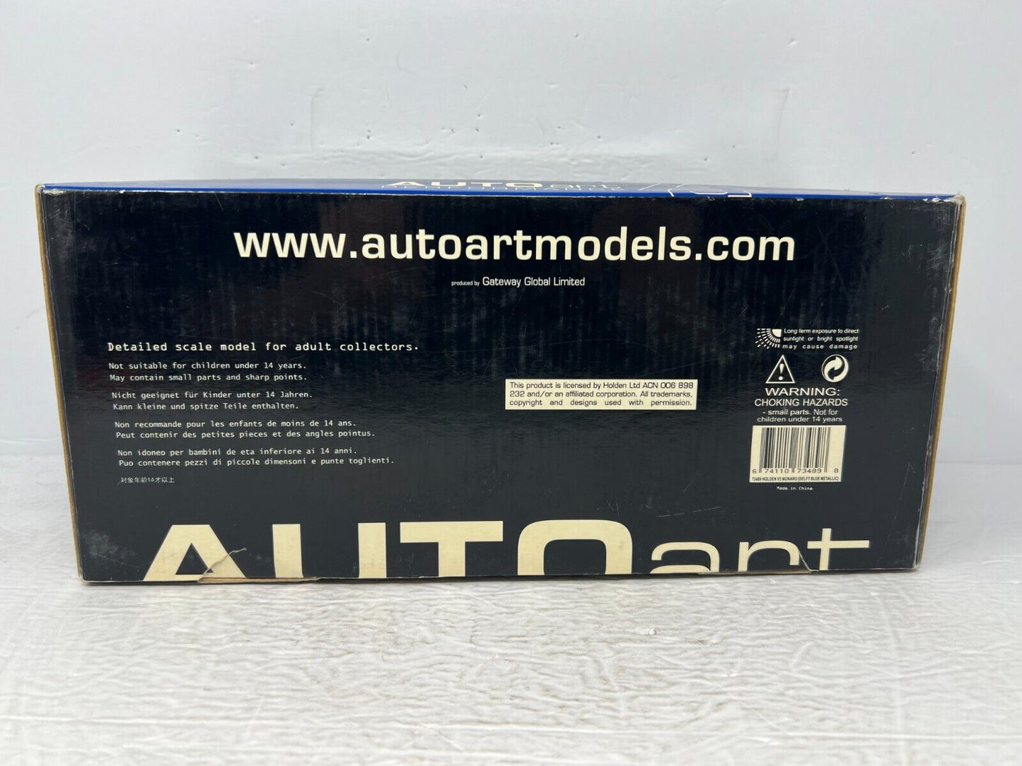 Autoart Holden V2 Monaro CV8 Metallic Blue ***EMPTY BOX ONLY***