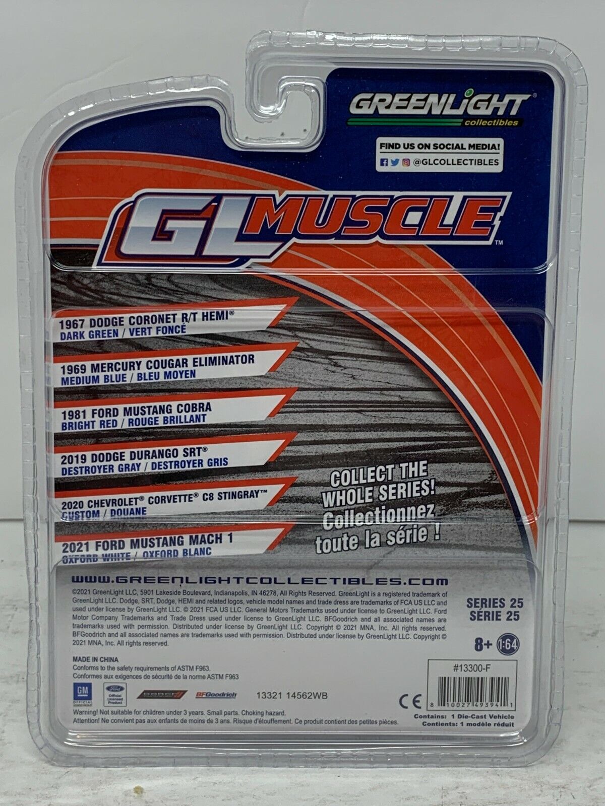 Greenlight GL Muscle Series 25 2021 Ford Mustang Mach 1 1:64 Diecast