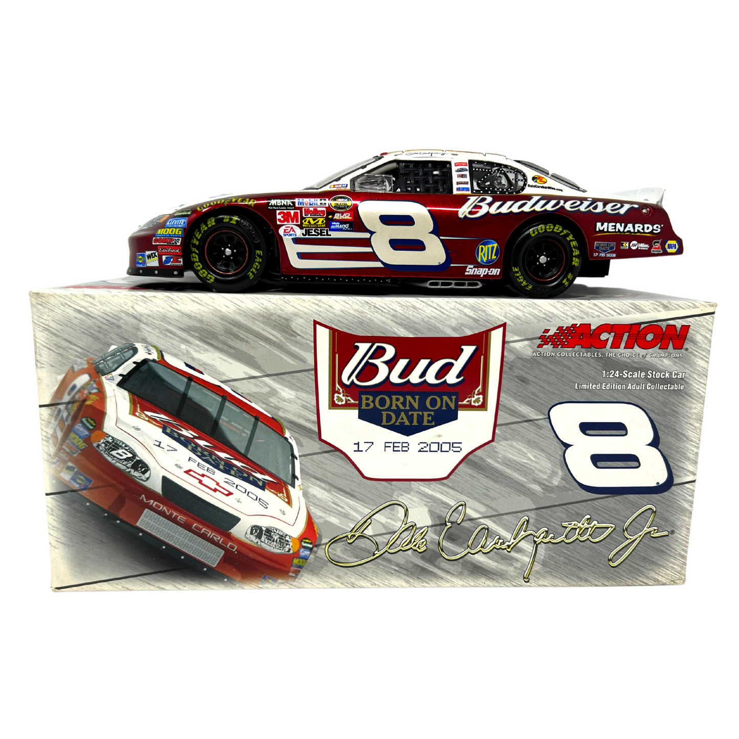 Action Nascar GM Dealers #8 Dale Earnhardt Jr. Born on Date Feb. 17 1:24 Diecast