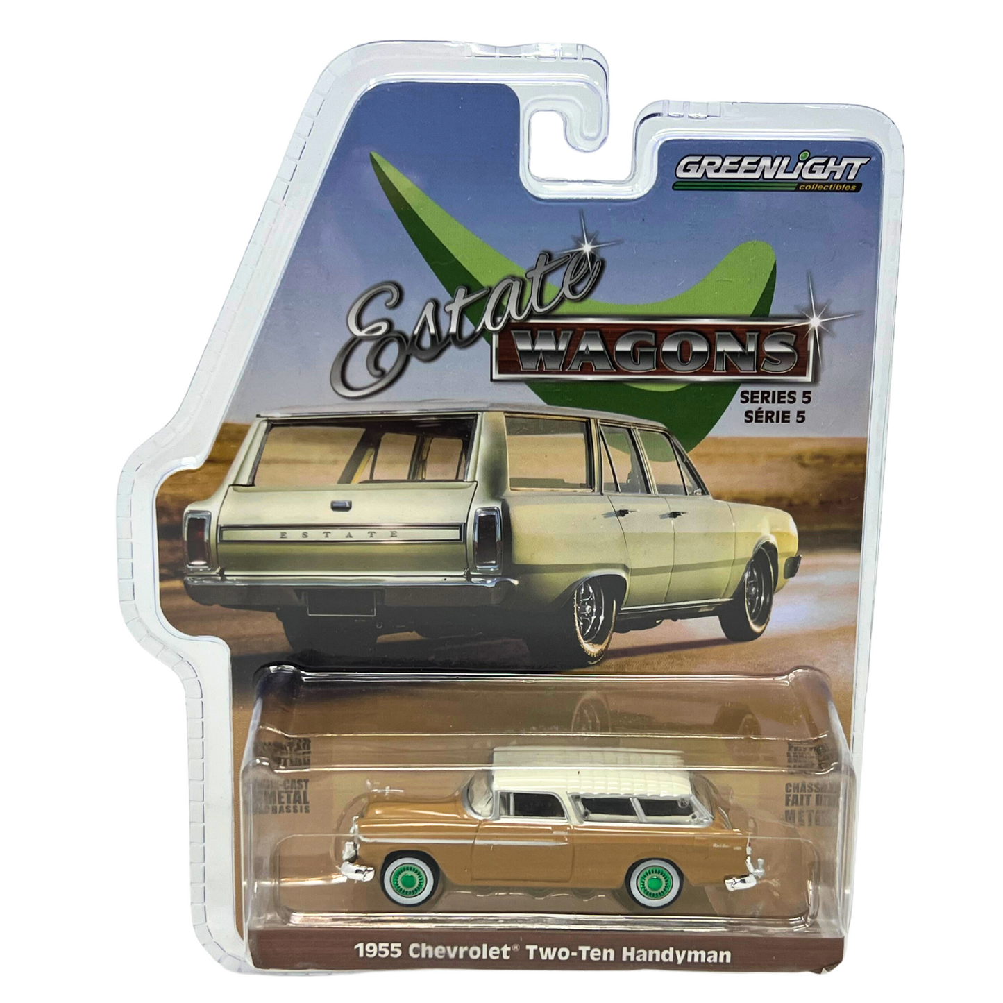 Greenlight Estate Wagons 1955 Chevy Two-Ten Handyman Green Machine 1:64 Diecast