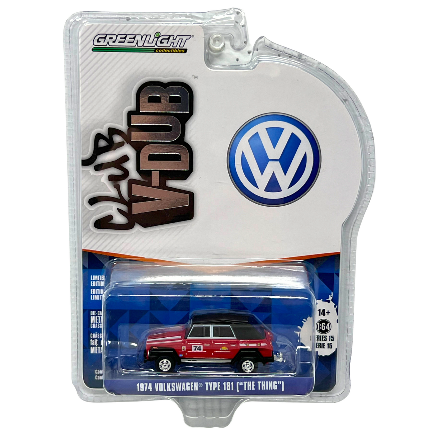 Greenlight Club V-Dub 1974 Volkswagen Type 181 "The Thing" 1:64 Diecast