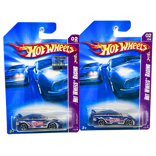 Hot Wheels HW Racing 24 Seven JDM 1:64 Diecast Lot of 2 Blue