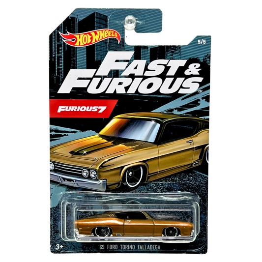 Hot Wheels Fast & Furious '69 Ford Torino Talladega 1:64 Diecast