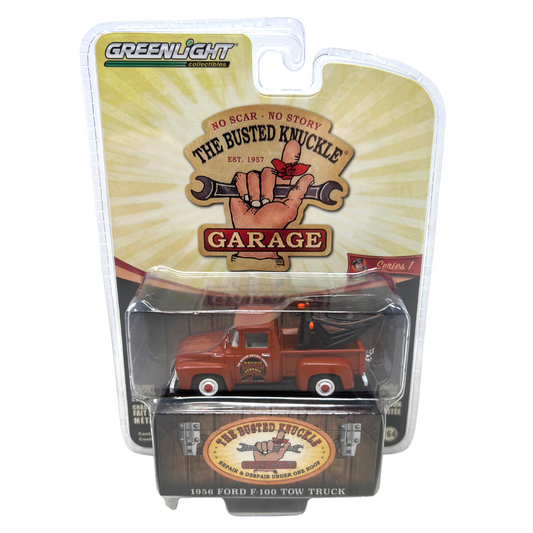 Greenlight The Busted Knuckle Garage 1956 Ford F-100 Tow Truck 510 1:64 Diecast