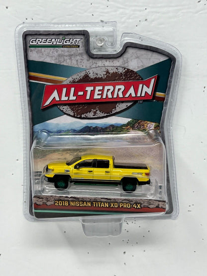 Greenlight All-Terrain 2018 Nissan Titan XD Pro-4X GREEN MACHINE 1:64 Diecast